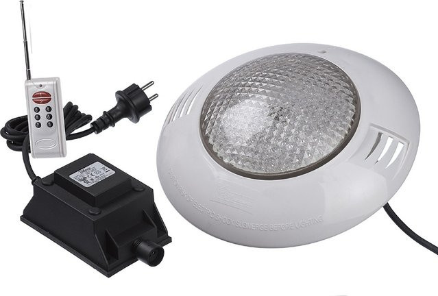 Ubbink LED Unterwasser-Spot 406 RGB Schwimmbeckenbeleuchtung für Pool und Schwimmbecken, Multicolor, dimmbar mit Fernbedienung, IP 68 - Bild 1