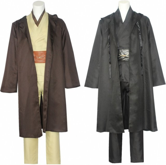 Star Wars Jedi Sith Lord Dual Cosplay Set, Robe Komplettset, Schwarz - Bild 1