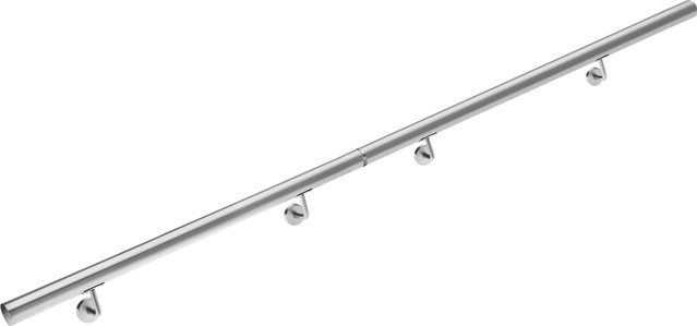 Monzana Handlauf 2er-Set aus Edelstahl in Silber, rund, Wandmontage, Durchmesser: 4,2 cm, Länge: 200 cm - Bild 1