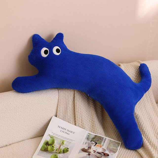 Yiran toy Katzenkissen, Kätzchenpuppe, Plüsch / Textil, Blau, 100cm - Bild 1