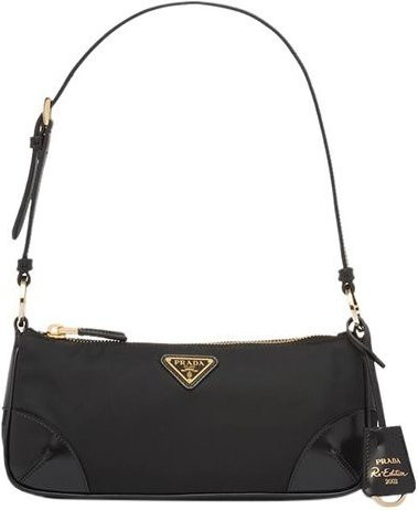 Prada Handtasche Re-Edition 2002, recyceltes Nylon, Schwarz, Damen - Bild 1