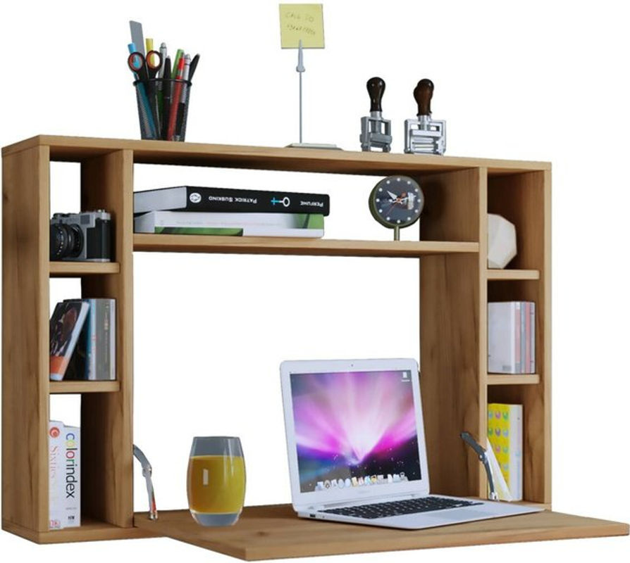 VCM Wandschreibtisch Wandila als Klapptisch für das Home Office in Honig-Eiche, B: 90 cm, H: 60 cm, T: 20 cm - Bild 2