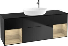 V&B Waschtischunterschrank Finion Wandbeleuchtung Blau Lackiert B/T/H: 160 x 50,1 x 50,1 cm - Bild 1