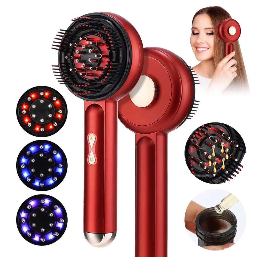 Hailicare Elektrischer Massagekamm mit rotem und blauem Licht, Unisex - Bild 5