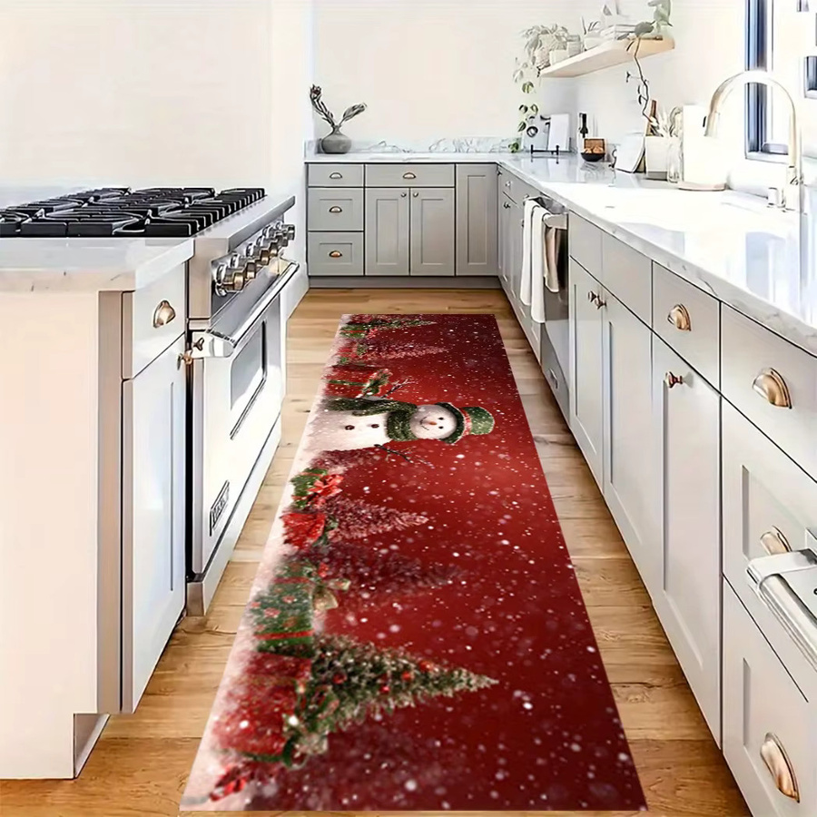 VIKAMA Weihnachtsläufer Druckteppich in Aesthetic Design für Flur, Küche und Eingangsbereich - Bild 4