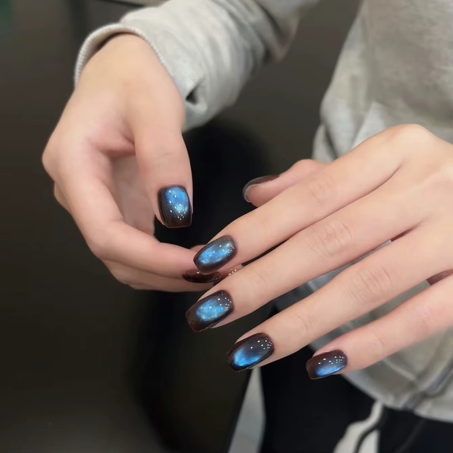 SHAKA Katzenaugen-Nagellack, Schimmernd, Braun Blau - Bild 5