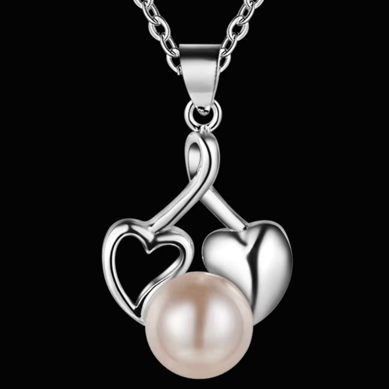 SAY Halskette mit Anhänger, 925 Silber, Zirkonia, Perle, Damen - Bild 5