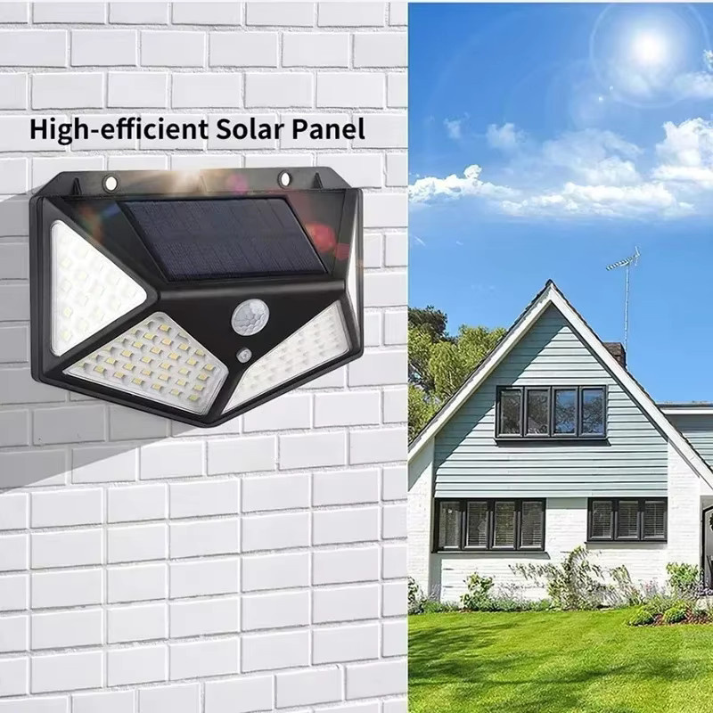 NEWBIRTH Solar-Wandleuchte mit 100 LED und Bewegungsmelder, wasserdichte Außenlampe für die Gartendekoration - Bild 6