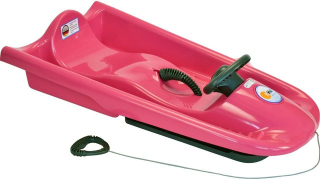 KHW Kunststoffschlitten Snow Flyer in Pink, maximale Belastung 85 kg - Bild 1