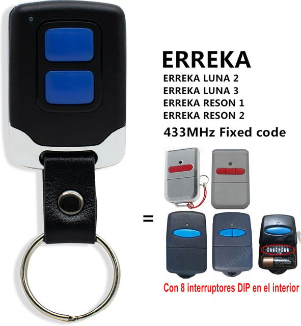 ERREKA LUNA 2 LUNA 3 Garagen-Fernbedienungs-Duplikator mit Reson 1/2 Festcode 433,92 MHz Befehlstor-Controller-Sender - Bild 1