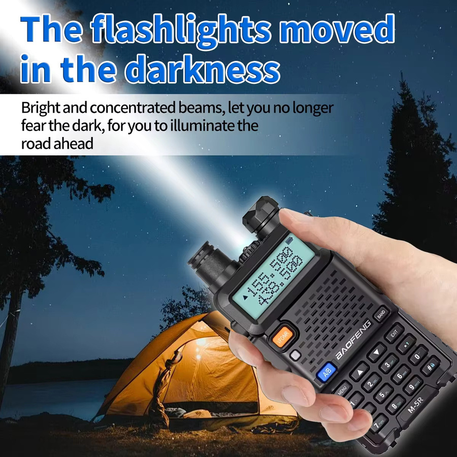 Baofeng M-5R Hochleistungs-Handfunkgerät Walkie-Talkie in Schwarz für Outdoor-Camping und Sicherheit - Bild 5