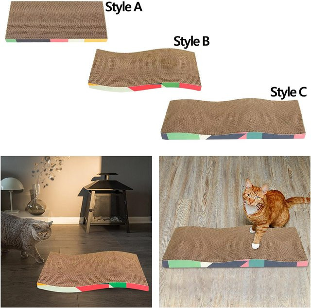 Kesoto Katzen-Kratzbrett aus Pappe als Schlafbett und Sofa in Multicolour - Bild 1