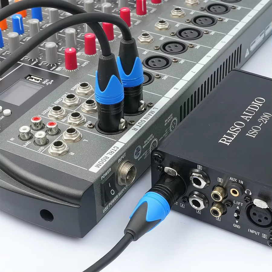 XLR-Splitterkabel Schwarz 50 cm mit 1 XLR-Buchse auf Dual-XLR-Stecker für Mikrofone, Mixer und Verstärker - Bild 4