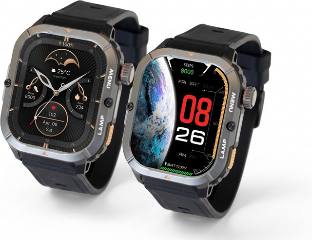 AGM Watch Legion 3 Smartwatch in Schwarz mit Bluetooth und wasserfestem Gehäuse - Bild 1