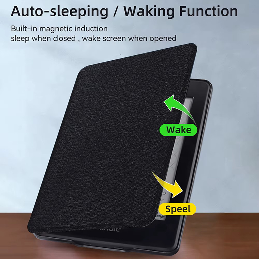 Hansong Magnetische Hülle für Kindle Paperwhite Colorsoft und verschiedene Generationen, Schwarz - Bild 2