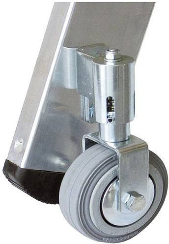 MUNK Günzburger Steigtechnik Federrolle für Stufenleiter als Feder-Lenkrolle rechts in Silber - Bild 1