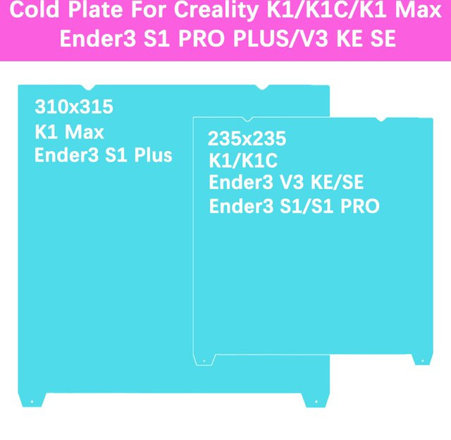 Creality Kaltplatte für K1 Max Bauplatte und K1/K1C Heizbett, Maße: 310 x 315 mm - Bild 1