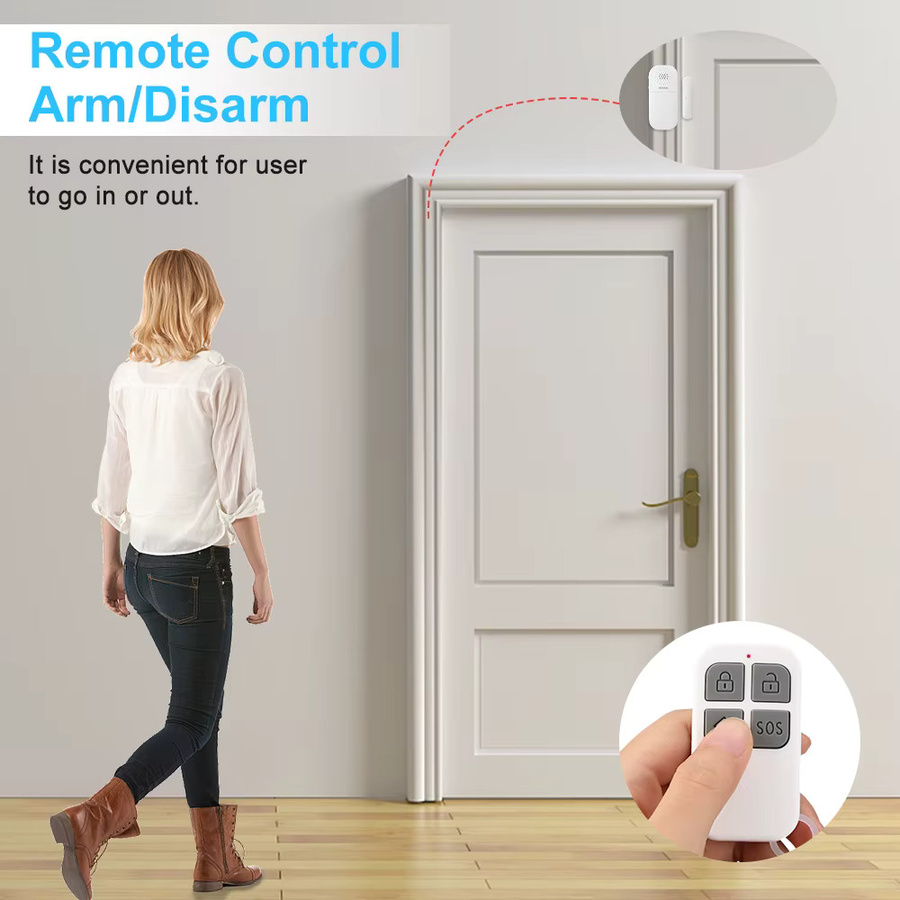 WSDCAM Tür- und Fenstersensor-Alarm in Weiß mit 130 dB Diebstahlschutz und magnetischem Sensor für Kindersicherheit und Einbrecherwarnung - Bild 4