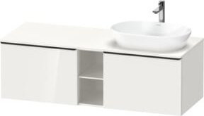 Duravit Waschtischunterschrank D-Neo in Schwarz und Weiß Hochglanz, Wandmontage, B/T: 140 x 55 cm - Bild 1