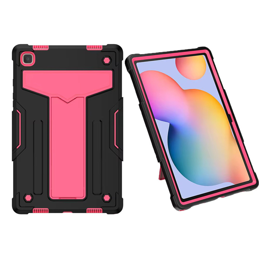 Robuste und stoßfeste Schutzhülle für Samsung Galaxy Tab A7 10,4 Zoll (SM-T500, T505, T507) mit integriertem Ständer in Grau-Aqua - Bild 2
