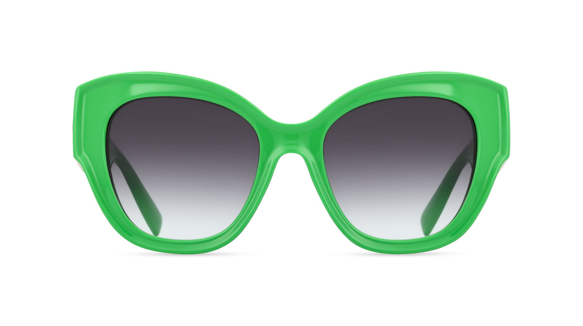 Furla FULSFU596 Sonnenbrille Butterfly, Vollrand, Kunststoff, Unisex, grün - Bild 1
