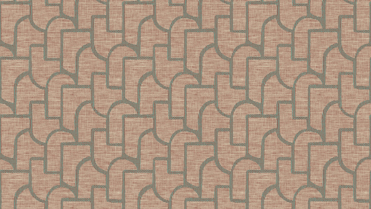 Arte Essentials Wallpaper Esparto Iberico in Terra Teal mit abstraktem Vintage-Design aus Vlies - Bild 2