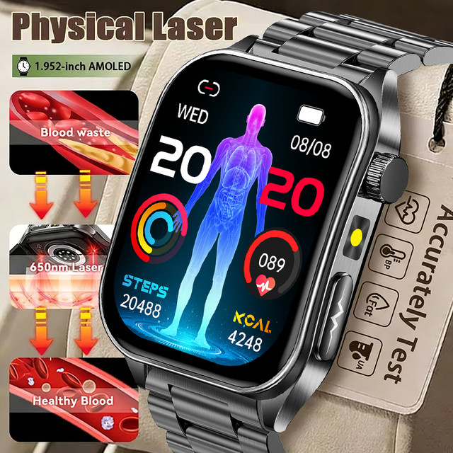 LIGE Smartwatch, Herren, Schwarz, Edelstahl, Silikon - Bild 1