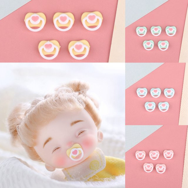 DIAPER&CORED Mini Puppe Schnuller Set, 5-teiliges Set, Zubehör - Bild 1