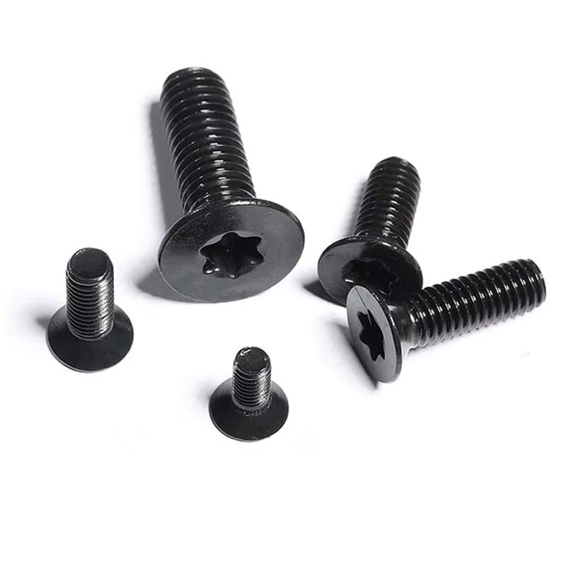 TINGGOO Torx-Flachkopfschrauben aus Edelstahl A2-70, Schwarz, GB2673 Sechs-Lappen-Bolzen - Bild 2