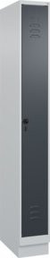 C+P Spind Classic PLUS Garderobenschrank mit Sockel, 1 Abteil, Grau/Anthrazit, H x B x T: 195 x 25 x 50 cm - Bild 1