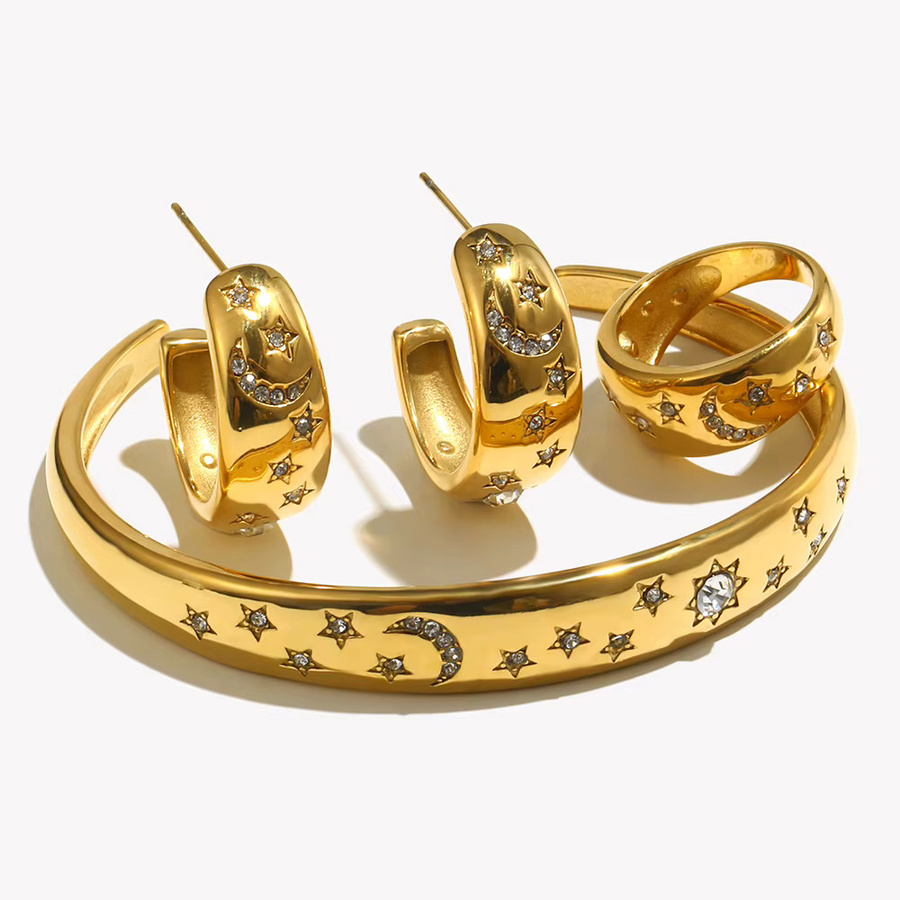 E.B.belle Schmuckset, Edelstahl, Gold, Zirkonia, Damen - Bild 2