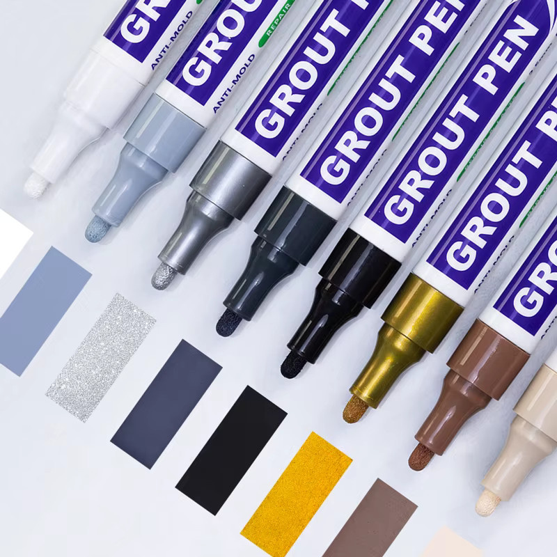 Wasserdichter Fliesen Marker Set zur Nahtreparatur für Boden und Badezimmer in Weiß, Schwarz und Grau - Bild 3