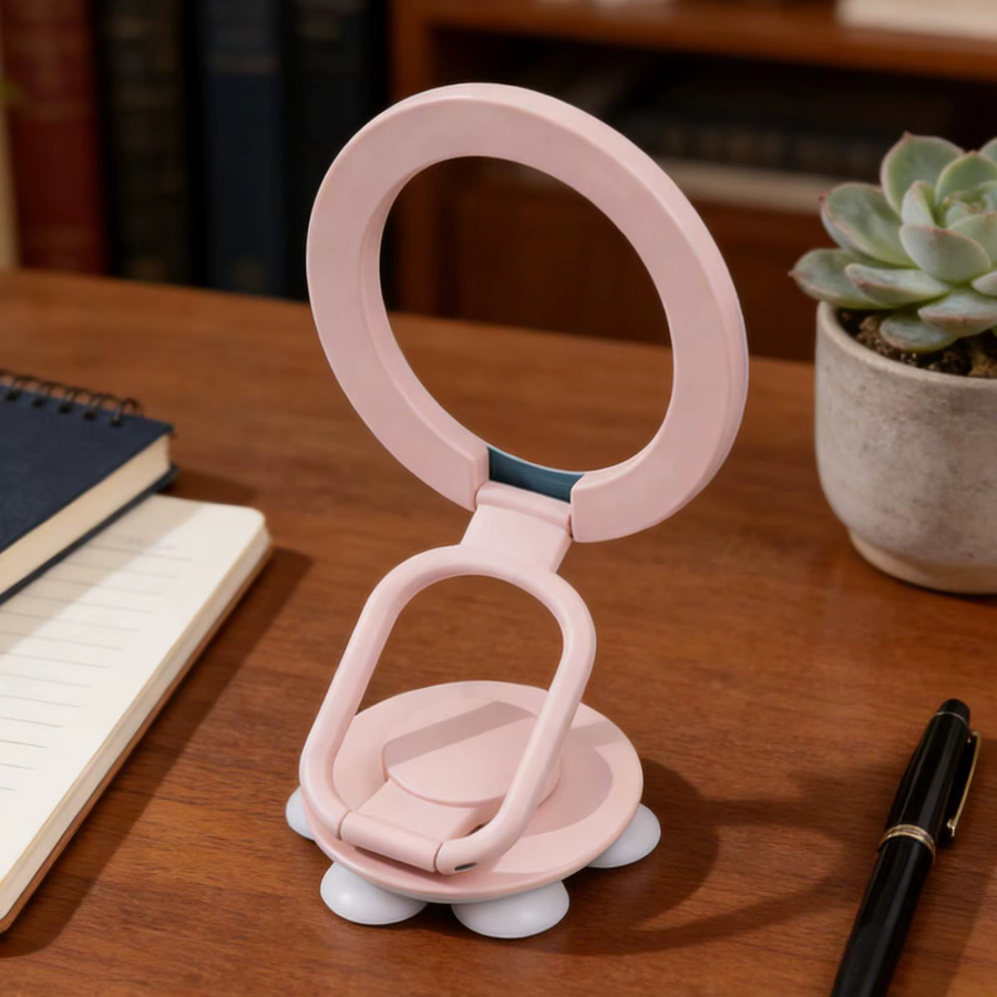Magnetischer Handyhalter mit Schnellverschluss und Saugnapf für Auto-Armaturenbrett sowie Schreibtisch, erhältlich in Schwarz und Pink - Bild 2