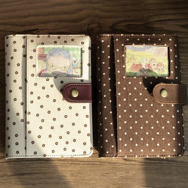 Coliky A7 Vintage Polka Loseblatt-Notizbuch aus Denim-Stoff in Blau mit Papierseiten für DIY-Ordner, Fotokarten-Sammelalbum und Tagebuch - Bild 1