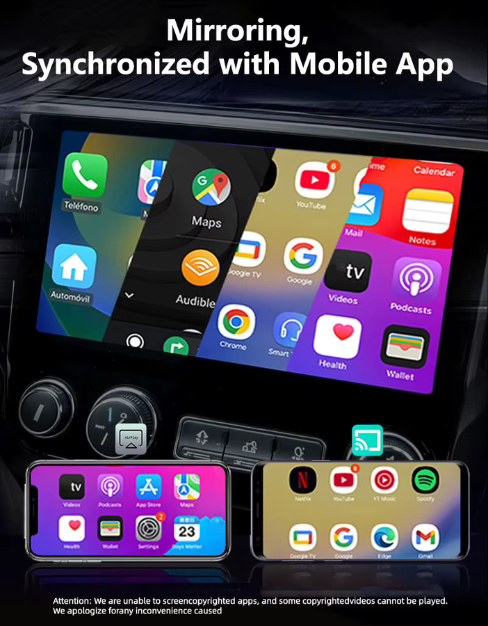 BMAD 4-in-1 Carplay Box für kabellose In-Car-Konnektivität mit Spiegelprojektion und Rückfahrsteuerung für Apple und Android via Wi-Fi und Bluetooth - Bild 5
