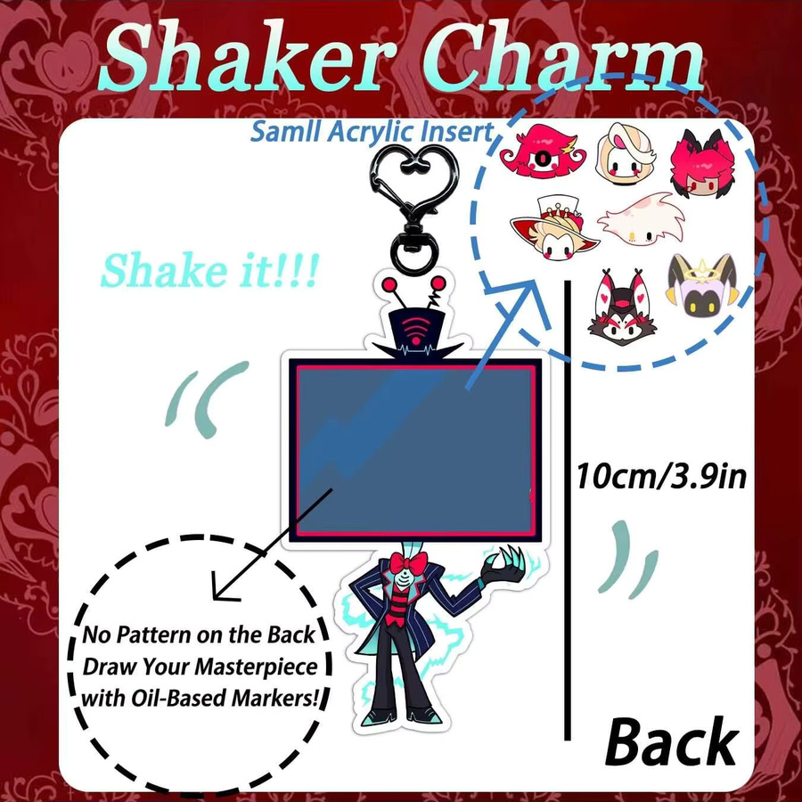 Hasbro Hazbin Hotel Shaker-Anhänger, 2D Acryl Shake-Schlüsselanhänger - Bild 2