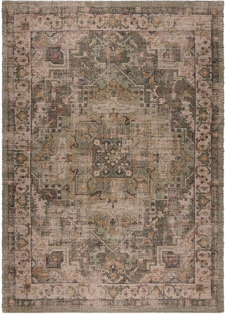 Orient Jute-Teppich Kadima Design Medaillon-Dessin Braun-Grün B: 160 cm, T: 230 cm - Bild 1