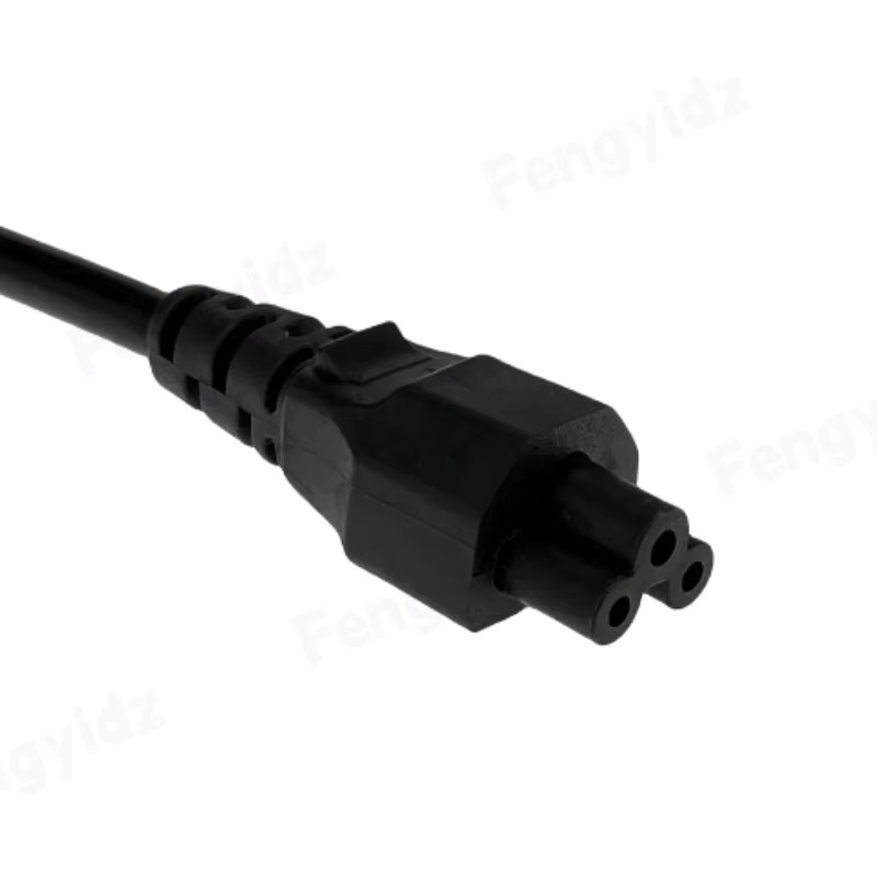 Fengyidz EU-Stromkabel für Laptop und Notebook in Schwarz als 3-poliges Netzteilkabel und Ladegerät-Stecker - Bild 2