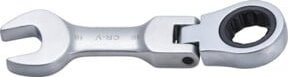 BGS Ratschenring-Maulschlüssel 6916, kurz und abwinkelbar, SW 16 mm, Chrom-Vanadium, Silber - Bild 1