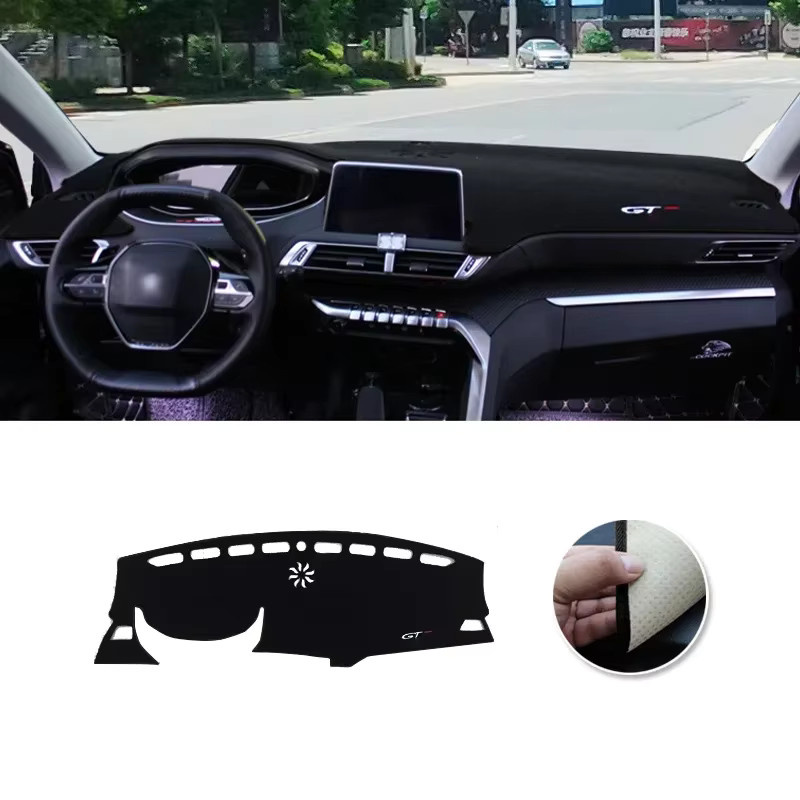 Chelumei Dashboard-Matte für Peugeot 3008 5008 GT (2016-2025) Hybrid, Anti-UV und rutschfest, Farbe: Schwarz - Bild 2