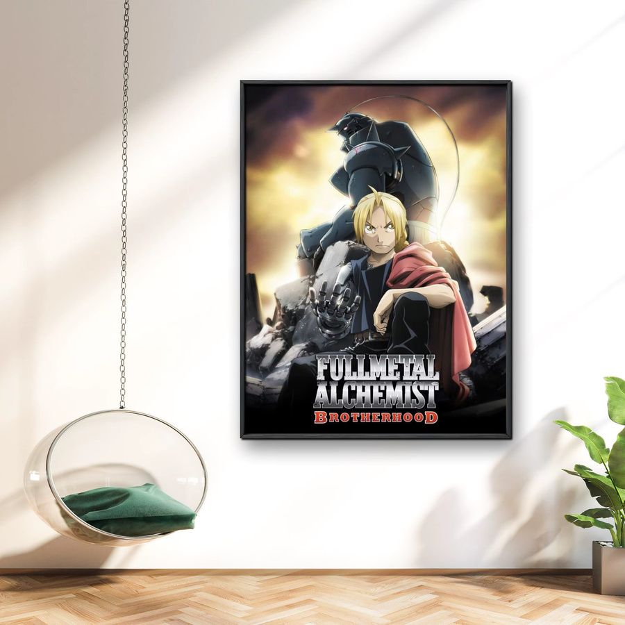 Potdemiel Fullmetal Alchemist Anime 5D DIY Diamantstickerei Set mit vollständigen runden Diamanten für Wanddekoration - Bild 2
