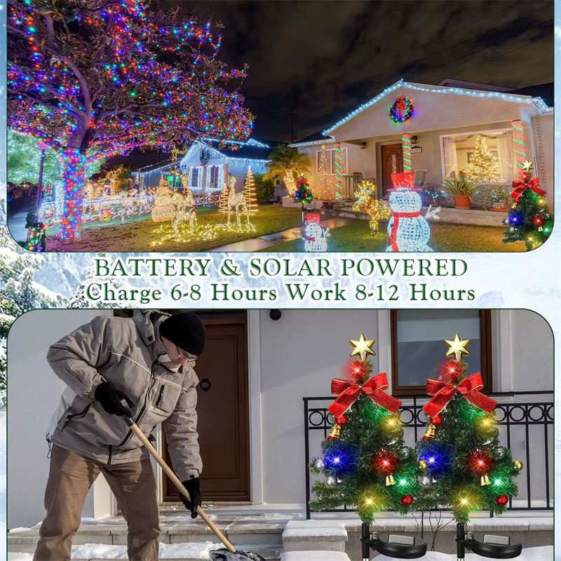 Wasserdichte LED Solarleuchten für den Außenbereich zur Weihnachtsdekoration für Garten, Weg und Rasen - Bild 6