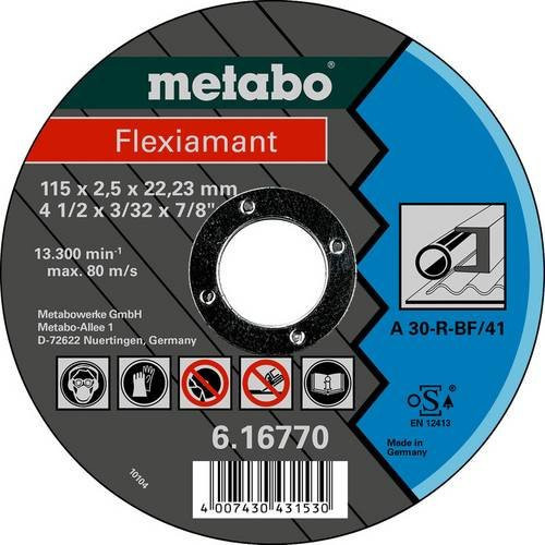 Metabo Trennscheibe gerade für Metall, Durchmesser: 115 mm, 25 Stück, Multicolor - Bild 1