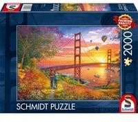 Schmidt Spiele Puzzle Spaziergang zur Golden Gate Bridge, Bunt / Mehrfarbig, 2000 Teile