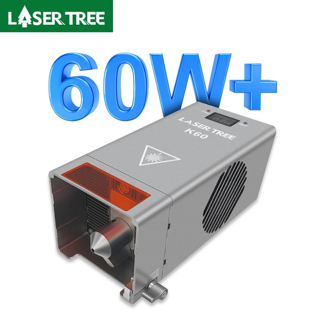 LASER TREE K60 Lasermodul mit 60 W optischer Leistung, 12 Dioden und Luftunterstützung, TTL-Modul für CNC-Gravierer zum Schneiden von Holz - Bild 1