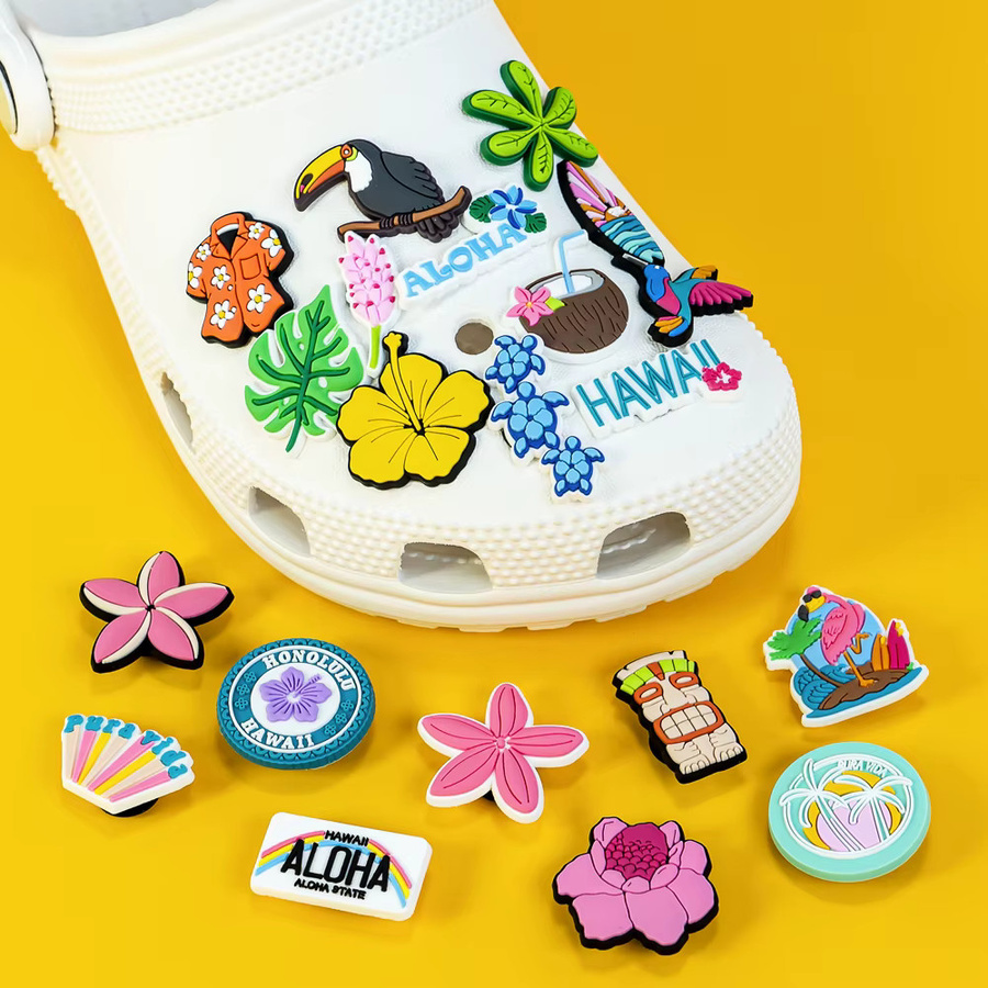 Schuh Charms Hawaiian Stil Blume, Unisex - Bild 2