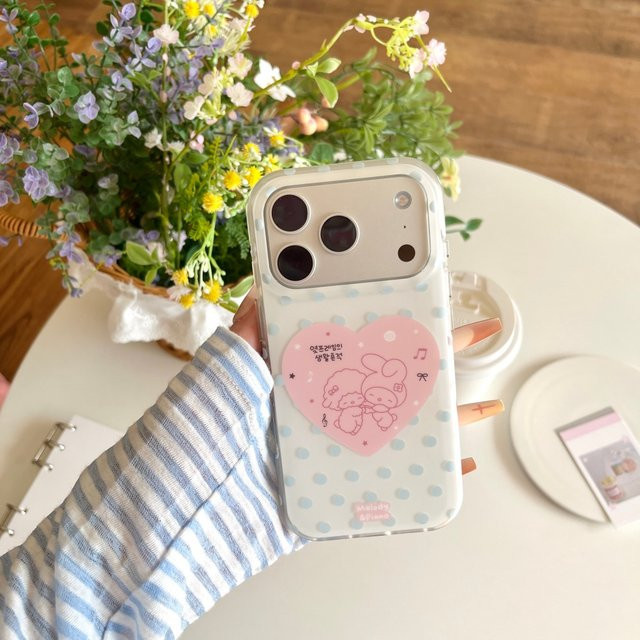 Sanrio My Melody Schutzhülle mit Linsenschutz für iPhone 15 Pro Max, iPhone 16 und iPhone 17 Pro Max im süßen Koreanischen Cartoon-Design - Bild 1