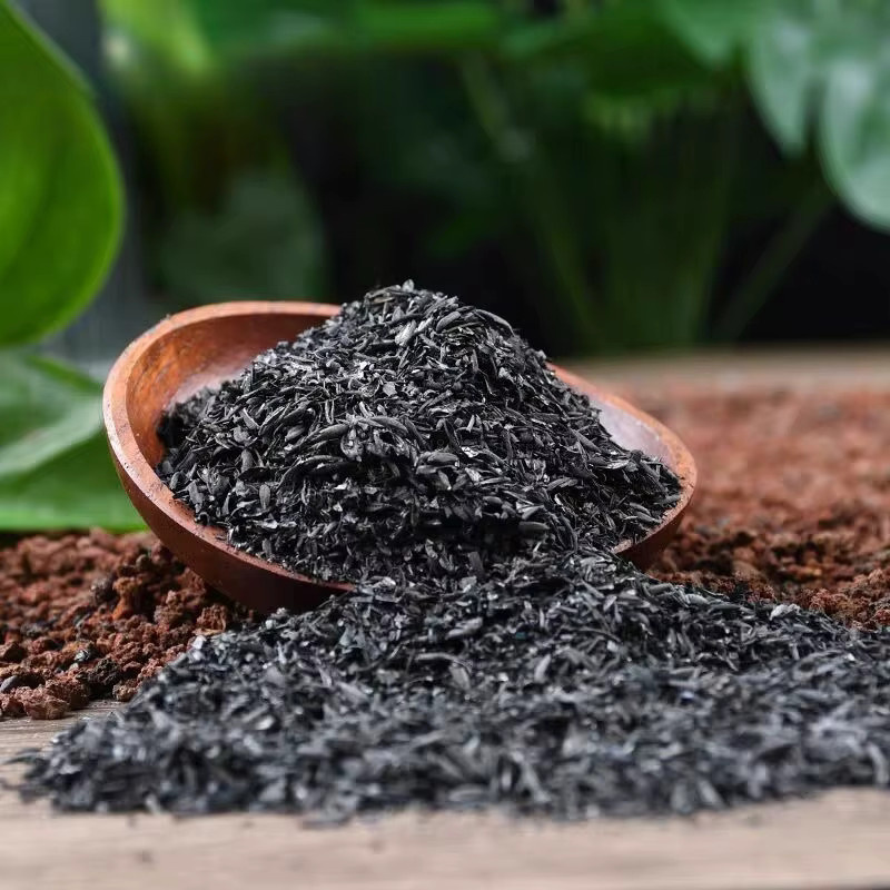 Bio-Kaliumdünger aus Reishülsen-Kohlegranulat, schwarzer Aschendünger zur Bodenverbesserung für Sukkulenten, Blumen und Pflanzen, 750 g - Bild 2