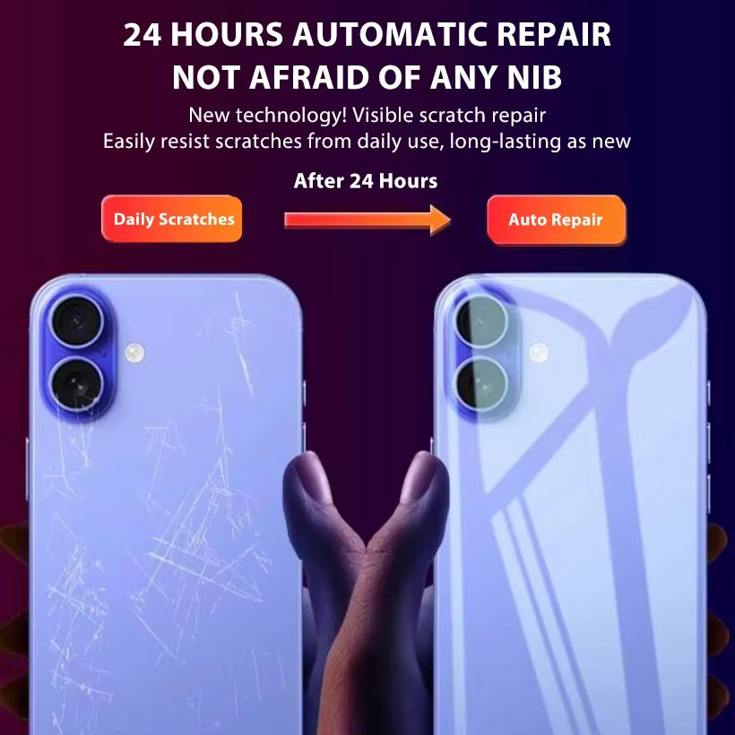 Hydrogel Schutzfolien Set für Apple iPhone 11 bis 16 Pro Max sowie 6 bis 8 Plus, Display- und Rückseiten-Schutzfolie, transparent - Bild 4