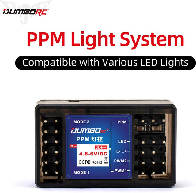 DUMBORC PPM Lichtsystem Lampensteuermodul Simulationslichtregler in Schwarz für LED-Leuchten (DC 4,8-6V) - Bild 1